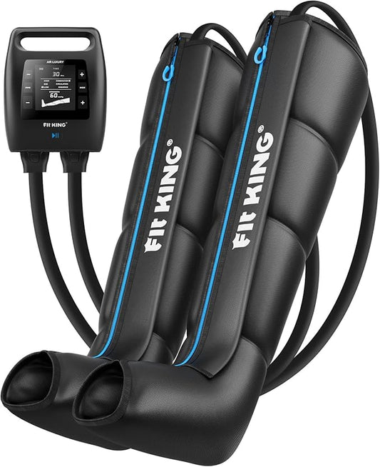 FIT KING Air Compression Recovery System, Cordless Full Leg Massager with Dynamic Pressure, Reduces Muscle Pain and Improves Circulation, Fast Recovery for Athletes (Small)