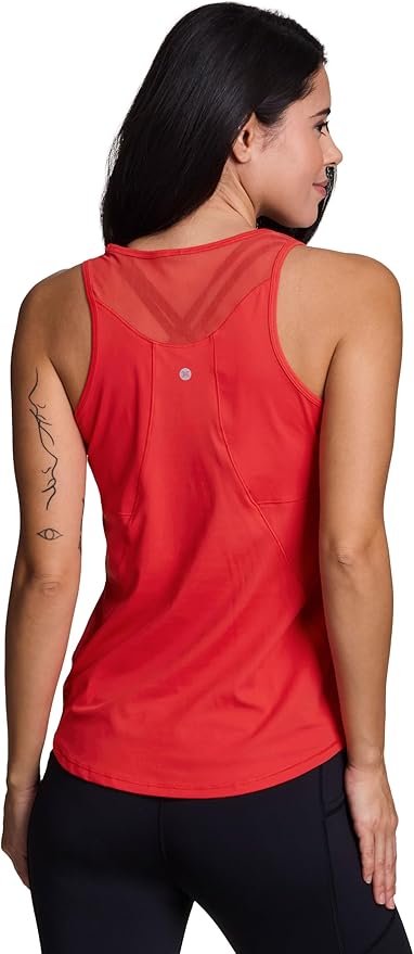RBX Active Women's Workout Top with Breathable Mesh Panels, Quick Drying Gym Running Tank Top with Plus Sizes
