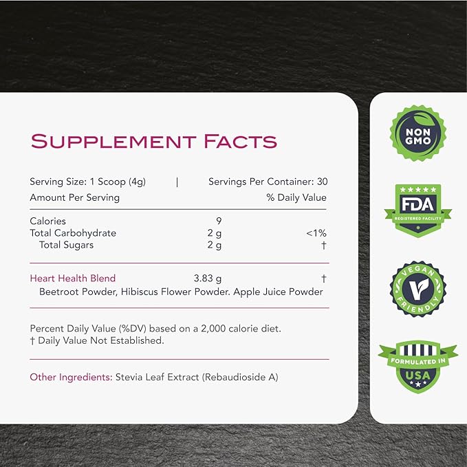 KaraMD UltraBeets | Delicious Beetroot Superfood Powder | Natural Vegan Friendly, Non-GMO & Gluten Free Nitric Oxide Booster Supplement | Supports Circulation & Energy (30 Concentrated Servings)
