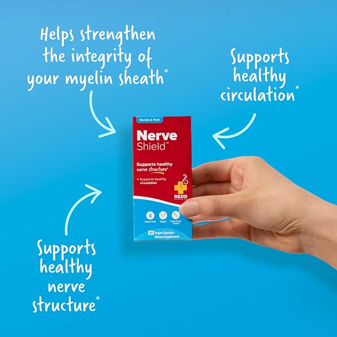Redd Remedies, Nerve Shield, Supports Healthy Nerve Structure and Circulation, 60 Vegan Capsules