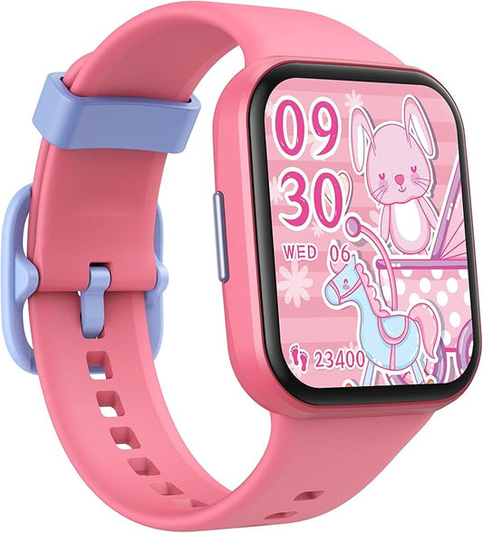 Parsonver Kids Smart Watch with Parent-Child Task & Reward System, Fun Fitness Tracker with 20 Sports Modes, Heart Rate & Sleep Monitor, IP68 Waterproof, Great Birthday Gifts for Boys Girls 5-16, Pink