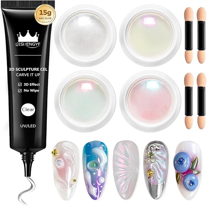 Chrome Nail Powder Pink White Powder for Nail Art Chrome for Art Home DIY