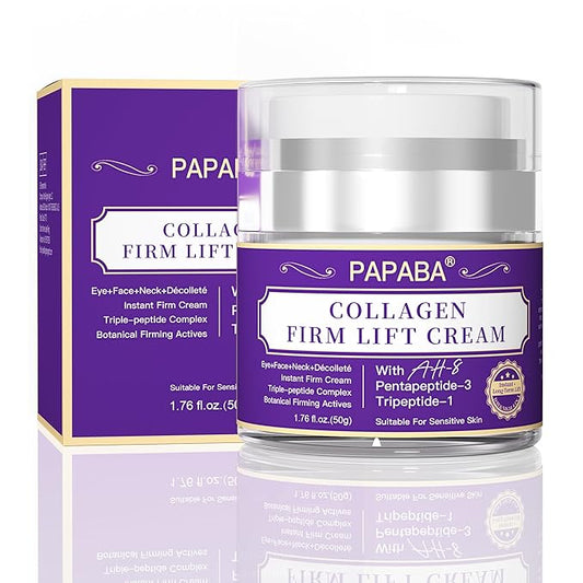 Instant Neck Firming Cream Face Tight Firm Lift Moisturizer Women Men- Collagen & Tripeptide AH-8 Updated Formula For Eye Décolleté Firming Cream for Visible Tightening -Sensitive Skin - Day & Night