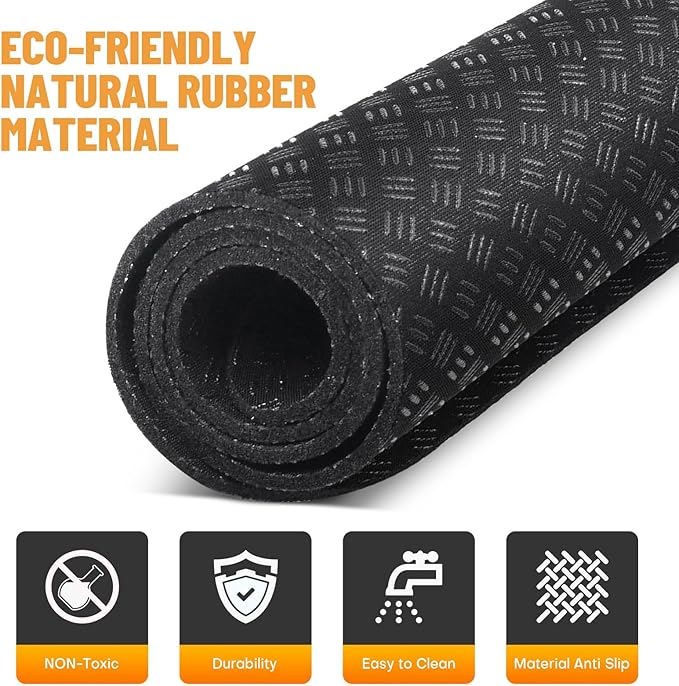 Upgrade Double-Sided Non-Slip Workout Mat for Elliptical Leg Exerciser, Exercise Mat for Under Desk Elliptical Floor Protection