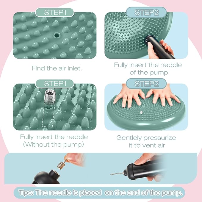 Amylove 6 Pcs Wiggle Seat Inflated Wobble Cushion for Sensory Kid 13 Inch Balance Disc Kids Flexible Seating Exercise Sensory Pad Chair Cushion for Classroom Office School