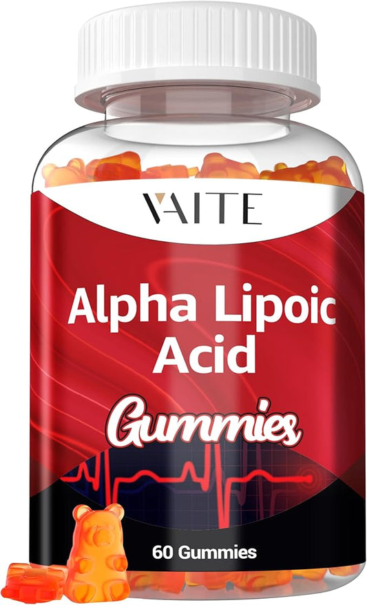 Alpha Lipoic Acid Gummies 1000mg, ALA Supplement for Brain & Nerve Support, Antioxidant, Energy – Non-GMO, Vegan, Gluten-Free – 60 Chewables for Vitality and Comfort for Men & Women