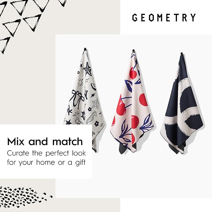 GEOMETRY Micro-Loop Beach Towel – Spring & Summer Collection – Quick-Dry, Sand-Resistant, Ultra-Absorbent Compact Towel for Beach & Travel (Lucky Play)
