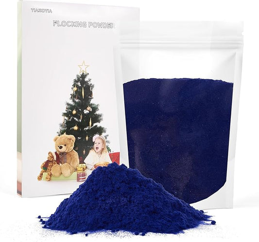 100g Flocking Powder, Velvet Fibers for Christmas Tree Crafts/Taba Squishy/Nails Art/Doll Decorations/DIY Scenery (Purple)