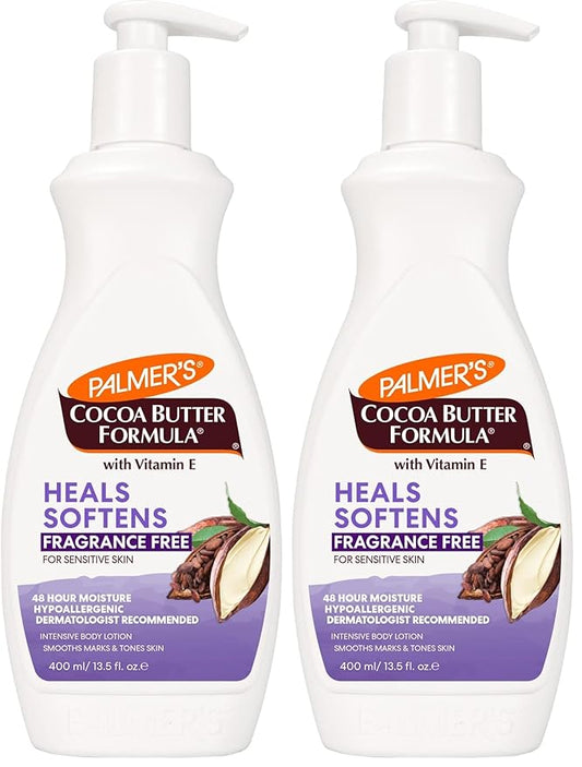 Palmer's Cocoa Butter Formula Fragrance Free Body Lotion, 13.5 Ounce (Pack of 2)