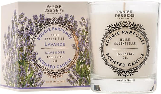Panier des Sens - Lavender Candle – Long-Lasting Scented Candles for Home – Thoughtful Gift – 100% Natural Cotton Wick – Decorative Home Candles - 6.3 oz