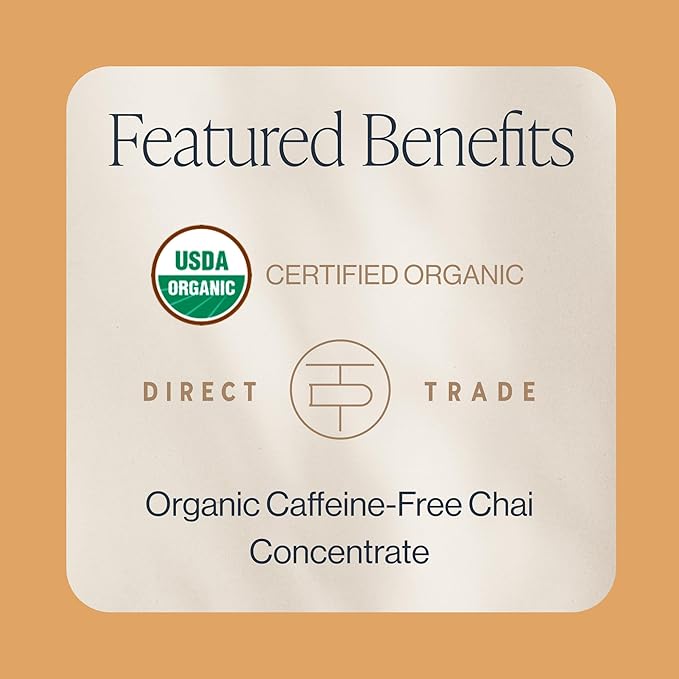 Rishi Tea Turmeric Ginger Chai Latte - Organic Herbal Tea Concentrate with Ginger - Easy-to-Serve Hot or Iced, Caffeine Free - 32 Fl Oz (Pack of 12)