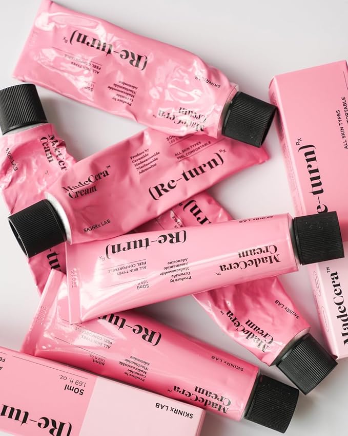 SKINRxLAB Made Cera Cream - Acne & Redness Relief Face Moisturizer, Sebum Control, Improving Skin Barrier with Ceramide and Madecassoside, Anti-Aging and Pore Minimizing Face Cream, 1.69 + 0.5 fl.oz.