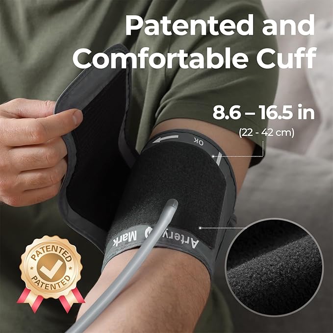 Ovutek Blood Pressure Monitors for Home Use: Large BP Cuff with 240 Memories for 2 Users, Upper Arm Blood Pressure Machine, Accurate BP Monitor with Batteries Type-C Cable