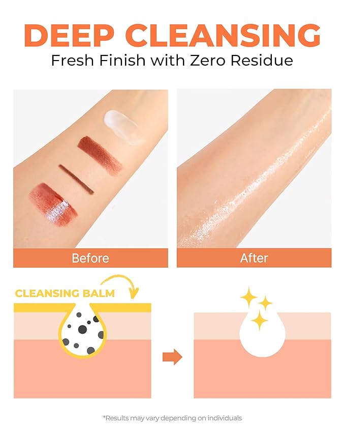 Yuja Sherbet Cleansing Balm - Korean Makeup Remover with Citron Extract Vitamin C Oil Cleanser Moisturizing Sebum Control Gentle Pore Care - Fresh Yuzu Scent, 3.04 fl.oz