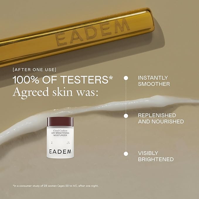 EADEM Cloud Cushion, Face Moisturizer Cream, Skin Care Ultra Repair Cream, Skin Barrier Repair, Hydrating Skincare Cleanser & Moisturizer with Peptides & Ceramides, Face Cleanser, 1.69 oz