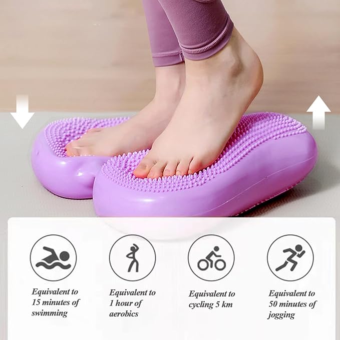 Inflatable Stepper for Exercise, Balance Training Mat for Fitness Yoga, Multi-Function Air Stepper for Gym, Home & Office