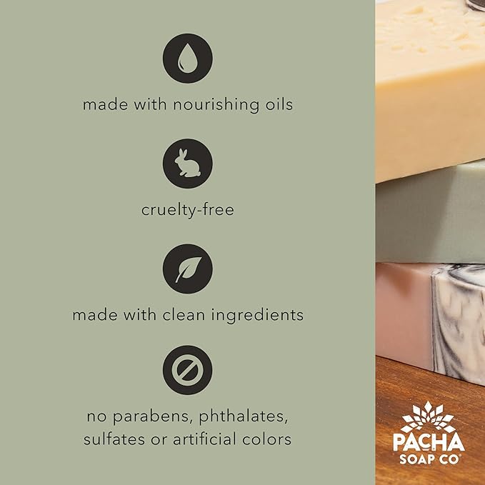 Pacha Soap Co. Whipped Cleansing Scrub, Amber & Santal - Premium, Handcrafted, Exfoliating Soap Scrub with Pumice for Face & Body, Soothing Essential Oils, Clean Ingredients 2-Pack (15 oz Each)