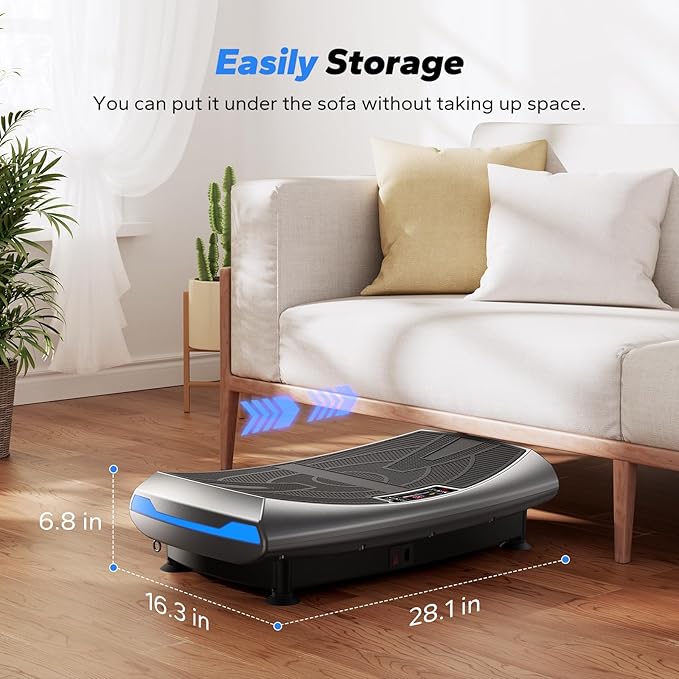 MERACH Vibration Plate Exercise Machine, 7-in-1 4D Vibration Plate with Glide, Swing & Massage, Vibrating Plates with Whole Body Workout Sculpting Platform for Home Fitness for Women Men