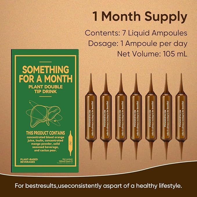 BiocolLabs Liver Detox - Something for a Month Health Liquid with Artichoke, Chicory, Choline, Rosemary for Liver Support & Health, Bloating Relief, Vegan, Non-GMO, 7 Ampoules 1 Box