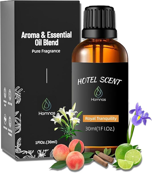 Royal Tranquility Essential Oil, Hotel Diffuser Oil, Inspired by Hotel, Lemon, Jasmine and Amber, Home Luxury & Hotel Scents for Diffuser, Pure Diffuser Oil for Aromatherapy