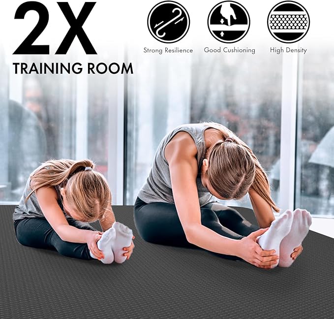 FrenzyBird Large Yoga Mat 6'x 4'（72”x 48”）—1/4" &1/3" Extra Wide Exercise Mat 183cm x 122cm Large Exercise Mat Big Home Yoga Mat Pilates Mat,Non Slip,Thick,TPE Workout Mat,for Women & Men, Yoga, Pilates, Gym and Floor Workouts Pilates
