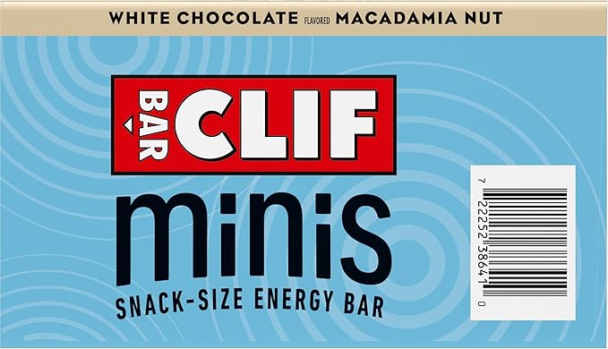 CLIF BAR Minis - White Chocolate Macadamia Nut Flavor - Made with Organic Oats - 4g Protein - Non-GMO - Plant Based - Snack-Size Energy Bars - 0.99 oz. (20 Pack)