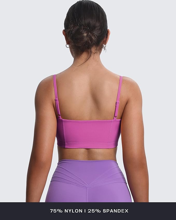 Aoxjox Women's Workout Bandeau Bras Training Fitness Running Yoga Crop Tank