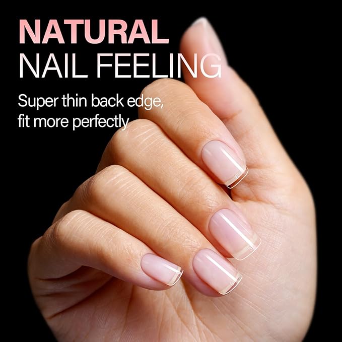 AILLSA Extra Short Square Nail Tips - 450pcs Thickened Pre-filed False Nail Tips Half Matte Nails Tips, Fake Nails for Gift