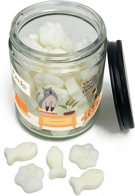 9oz Pet Odor Eliminator Wax Melts, Long-Lasting Vanilla Scented, Non Toxic, Pets Odor Eliminating Wax Cubes, Natural Plant-Based Wax Blend