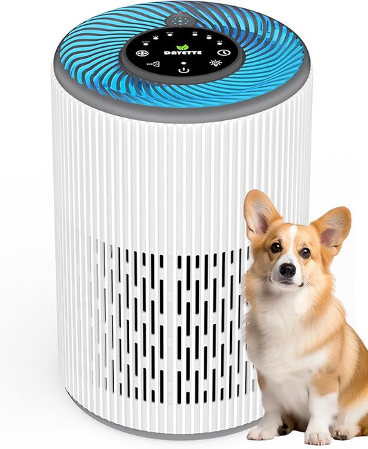 DAYETTE Air Purifier for Home Large Room up to 1300 sq ft, H13 Air Purifiers for Bedroom Pets with Fragrance Sponge, Remove 99.97% Smoke/Pet Dander/Pollen, Quiet 20dB Sleep Mode