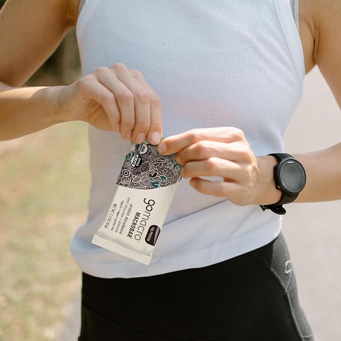 GoMacro MacroBar Organic Vegan Protein Bars - Dark Chocolate + Almonds (2.3 Ounce Bars, 12 Count)