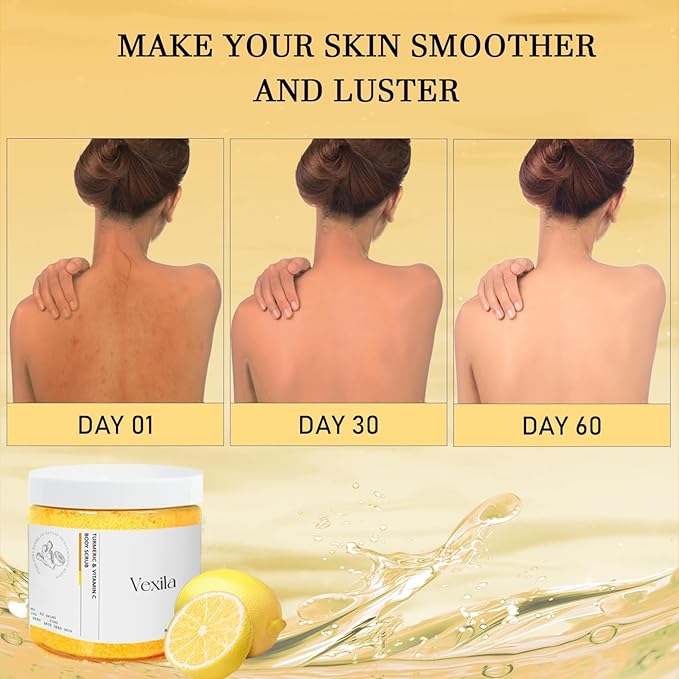 Turmeric & Vitamin C Body Scrubs For Women - Natural Body Scrub for Skin - Moisturizing, and Exfoliating, Body, Face, Hand Scrub, Nourishes Skin, (8.8 Ounce Pack of 2)