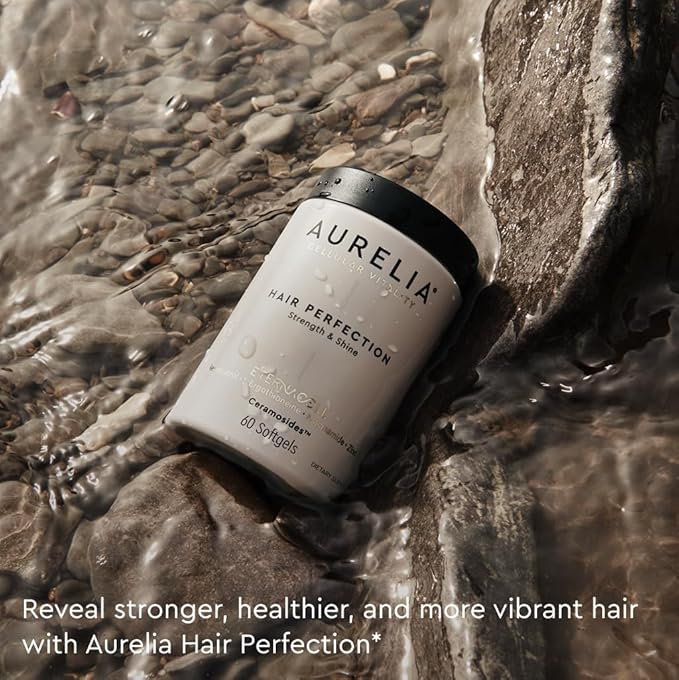 AURELIA Hair Perfection | Advanced Cellular Anti-Aging Supplement | Support Hair Growth | with Zinc, Resveratrol, Niacinamide, Ergothioneine & Ceramosides