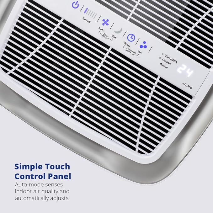 AIRDOCTOR AD5500 HEPA and VOC Air Purifier for Extra Large Spaces & Open Concepts with UltraHEPA, Carbon & VOC Filters - Captures particles 100x Smaller than HEPA Standard (AirDoctor 5500)