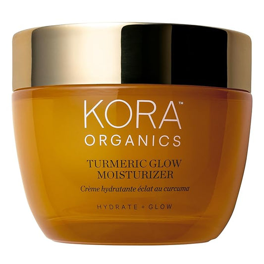KORA Organics Turmeric Glow Moisturizer, Hydrate and Illuminate, Certified Organic, Cruelty Free, Refillable, 1.69 fl oz