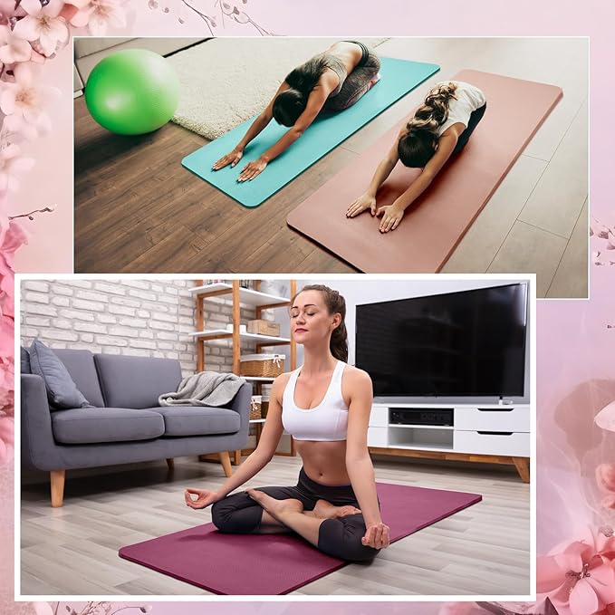 Timgle 6 Pack Yoga Mats Bulk Non Slip Exercise Yoga Mat Thick Anti Slip Tear Resistant Sports Gym for Fitness Stretching Home Workout and Studio