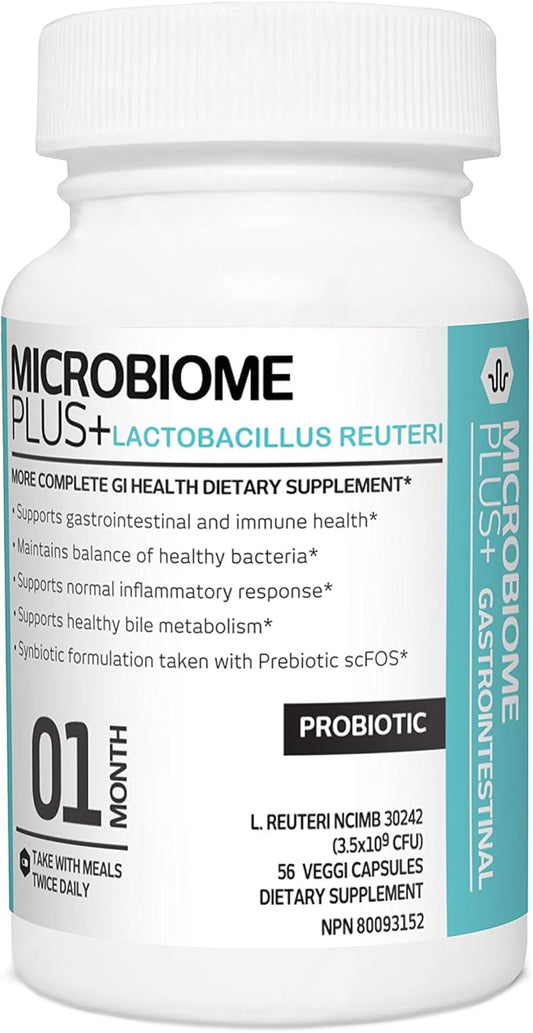 Gastrointestinal Probiotics L Reuteri NCIMB 30242 GI Digestive Supplements Capsule, Allergy Safe & Gluten Free for Men and Women (1 Month Supply)