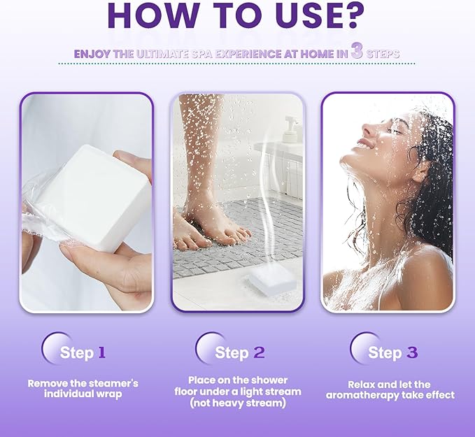 Shower Steamers Aromatherapy - 14 Pack Lavender & Rose Shower Bombs and 5ml Natural Lavender Essential Oils, Christmas Gifts for Women, Self Care Stress Relief Gifts for Mom Wife Her
