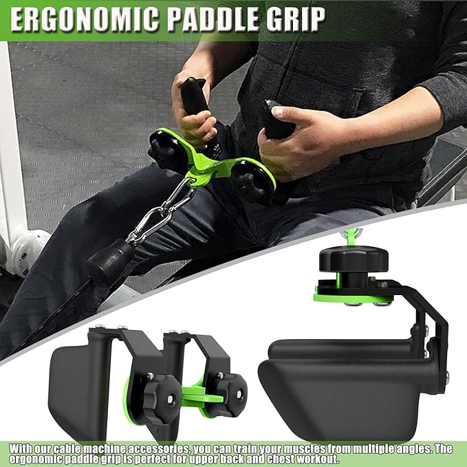 KORIKAHM Adjustable Lat Pull down Bar, Cable Machine Attachments for Gym, Home Gym Fitness T-bar Row Pulldown Attachments, Lat Pull Down Machine Wide Grip Neutral Grip Handle