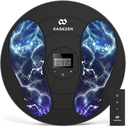 Foot Massager for Neuropathy, TENS & EMS Foot Circulation Stimulator for Pain Relief, 10 Modes and 20 Intensities, Relieve Swelling, Cramps, RLS & Plantar Fasciitis, Gifts for Mom Dad