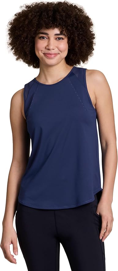 RBX Active Women's Workout Top with Breathable Mesh Panels, Quick Drying Gym Running Tank Top with Plus Sizes