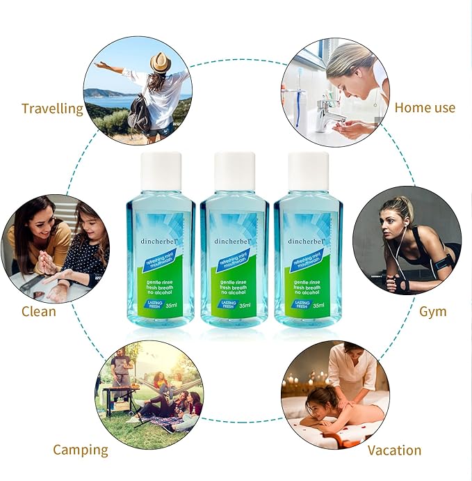 Mouthwash Travel Size, Portable Original Mint Mini Mouthwash Bulk, 35ml/1.2oz (288Pack, Mint)