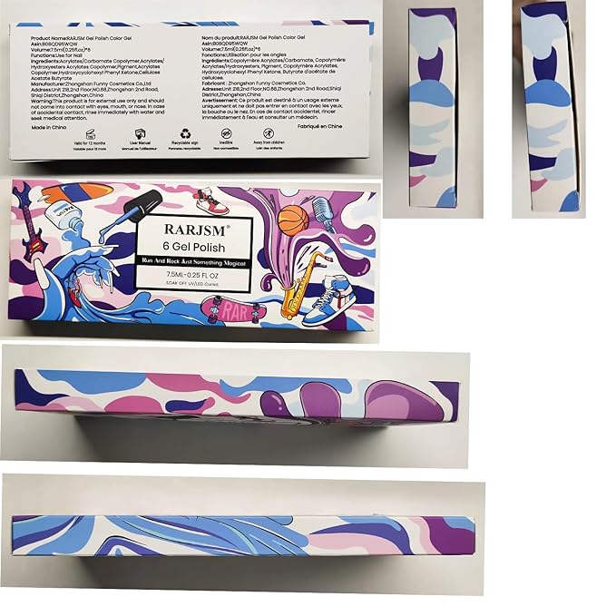 RARJSM Cotton Candy Gel Nail Polish Kit, Pastel Gelpolish Macaron Colors Collection Pink Purple Yellow Green Blue Nail Polish Set, 6PCS 7.5ML Spring Summer Color Gel Nail Polish,Curing Required