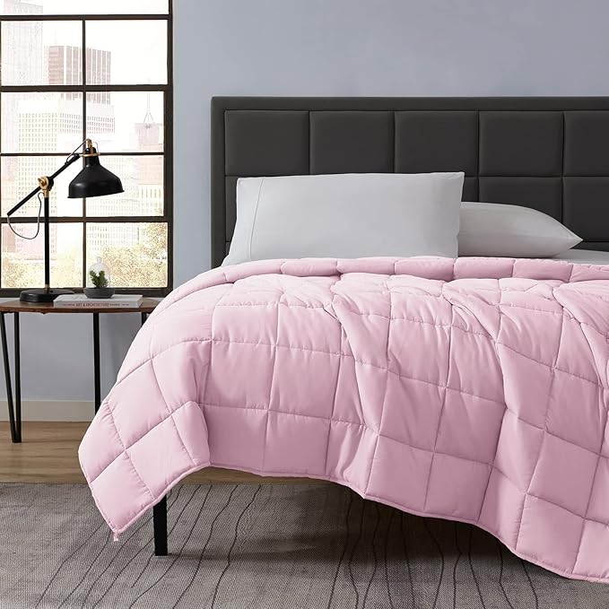 L'AGRATY Weighted Blanket - 36"x48" 5lbs Cooling Breathable Microfiber Material with Glass Beads Small Blanket All-Season Summer Fall Winter Soft Thick Comfort