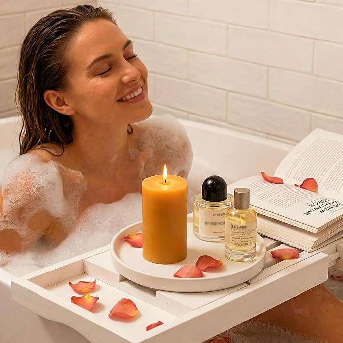 Natural Beeswax Candles 4 Packs, 100% Pure Beeswax Pillar Candles with 140 Hours Long Burning Time, Organic Bee Wax Candle for Home, Paryer, Parties Smokeless & Dripless, 2x4 inch