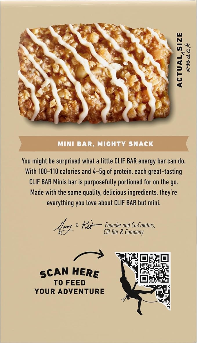 CLIF BAR Minis - White Chocolate Macadamia Nut Flavor - Made with Organic Oats - 4g Protein - Non-GMO - Plant Based - Snack-Size Energy Bars - 0.99 oz. (20 Pack)