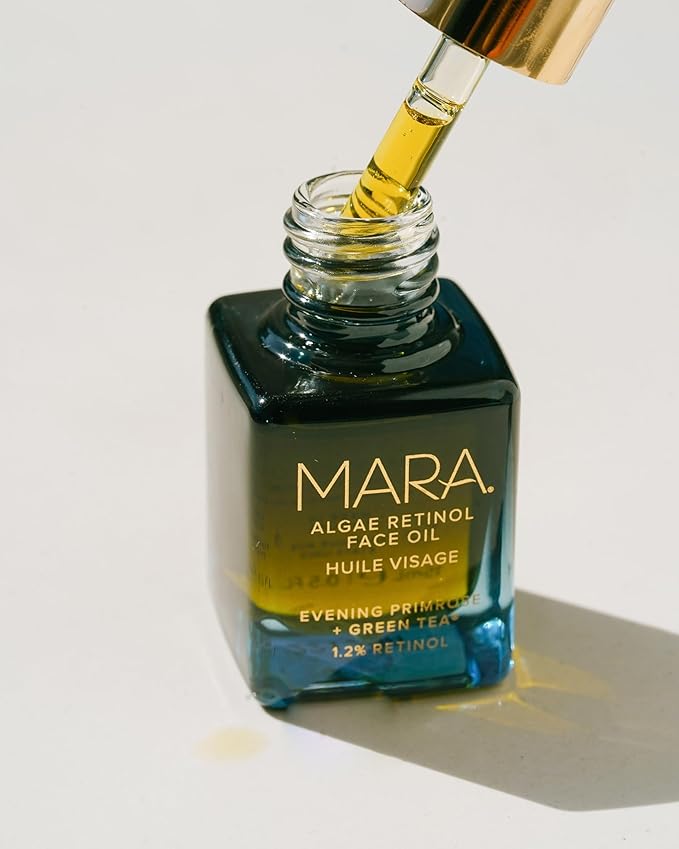 MARA - 1.2% Clean Retinol Face Oil for Anti-Aging + Wrinkles with Algae + Green Tea | Vitamin-Rich Serum to Plump Skin Overnight, For All Skin Types (0.5 fl oz | 15 ml; Travel Size)