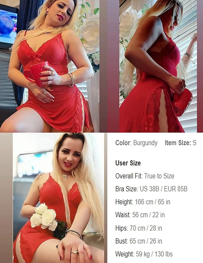Avidlove Women's Lingerie Sexy Nightwear Spaghetti Strap Nightgown Babydoll Chemise