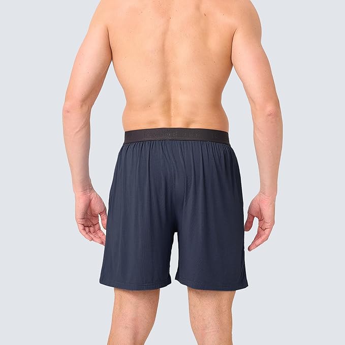 Men's Pajama bottoms Lounge Sleep Shorts Soft Comfortable Breathable Pajamas Shorts with Pockets 2 Pack