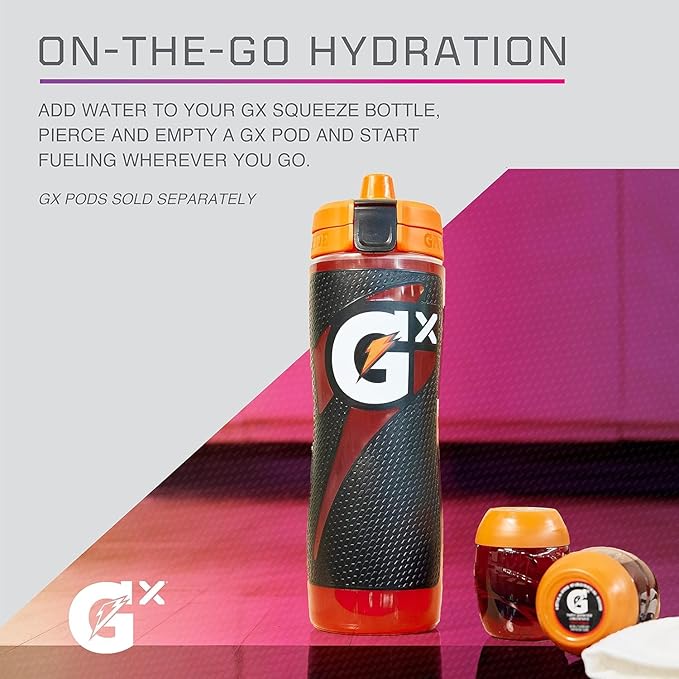 Gatorade Gx Plastic Squeeze Bottle, Light Blue, 30oz
